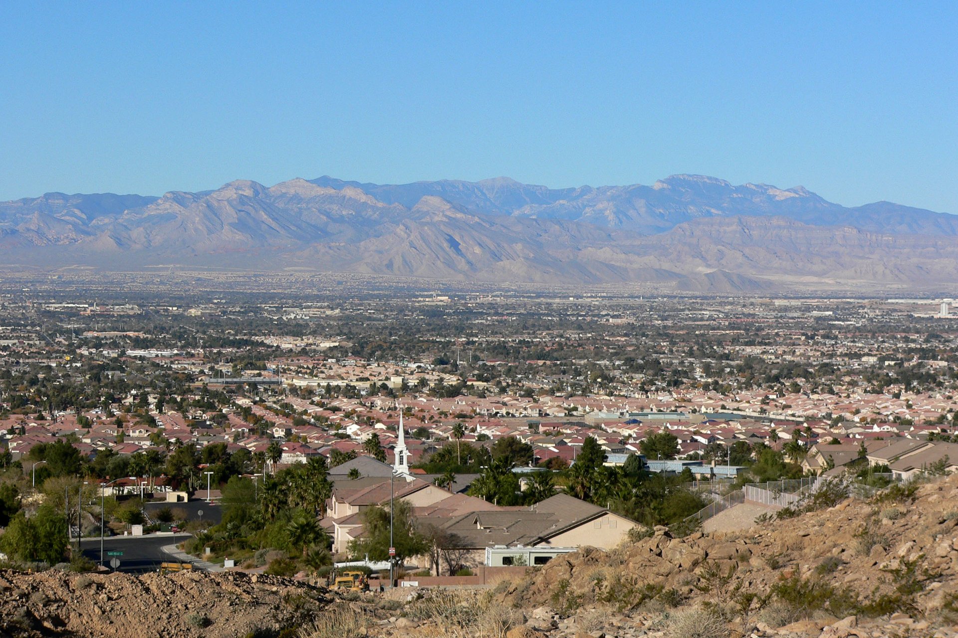 Las Vegas Valley viewed from Frenchman Mountain in southern Nevada