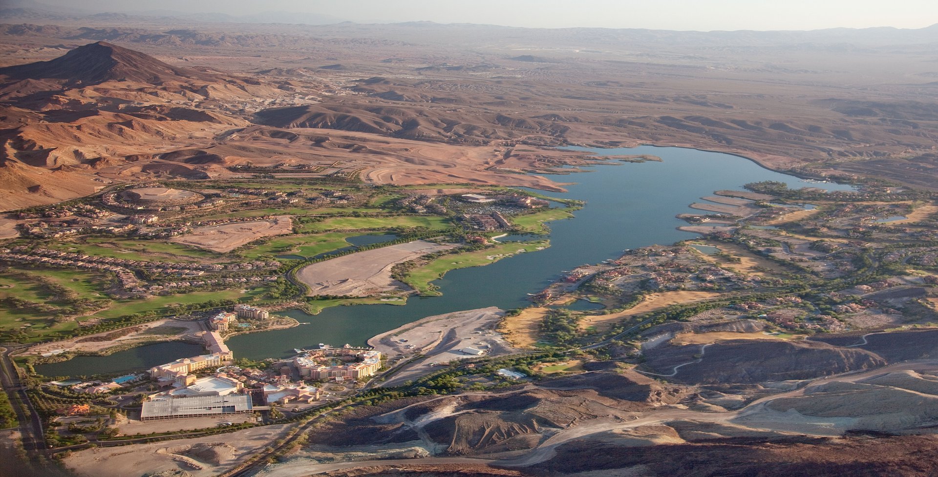 Lake Las Vegas and surrounding residential development in Henderson, Nevada